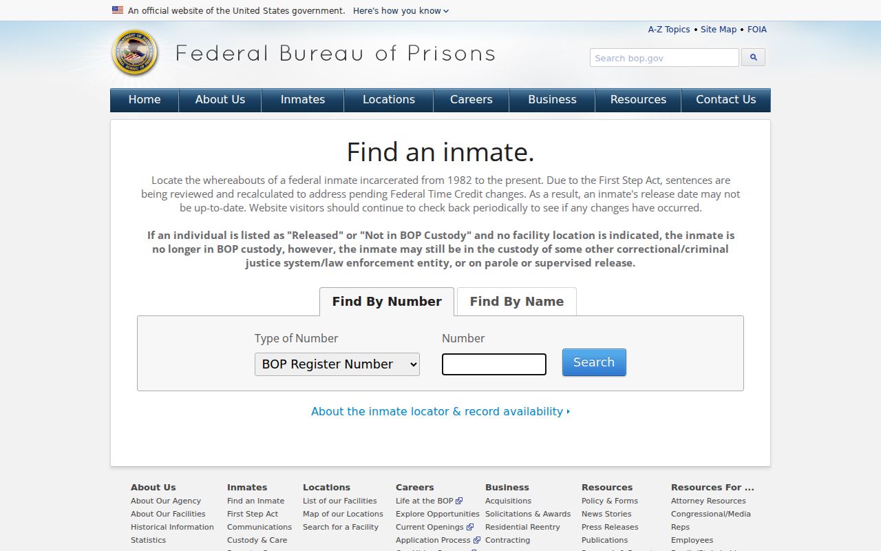 Middlesex County federal criminal custody locator